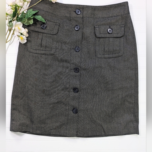 Ann Taylor Vontage Button Front Slim Skirt - Picture 1 of 4